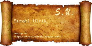 Strobl Ulrik névjegykártya